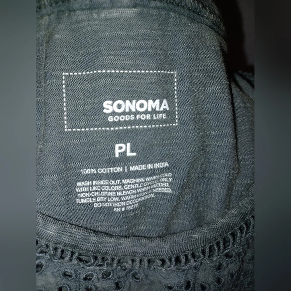 A Sonoma Eyelet Lace Olive Green Tank Top Blouse - Picture 6 of 6